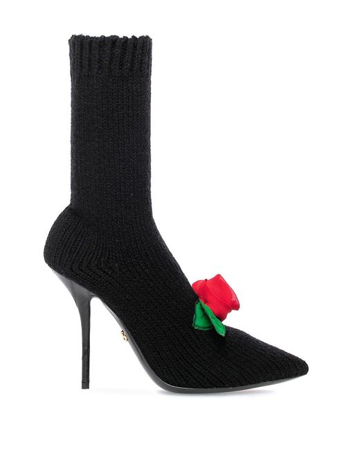 Botine cu textură tricotată