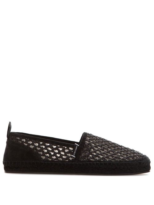 Espadrile Egon din piele și rafie