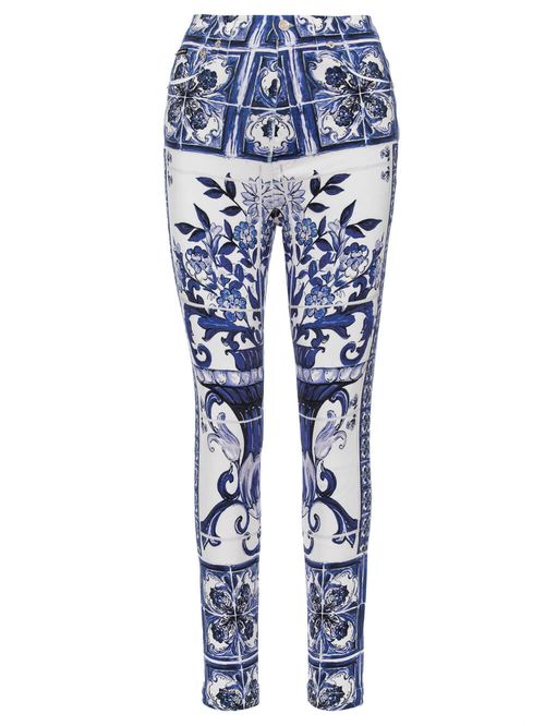 Blugi cu imprimeu Majolica