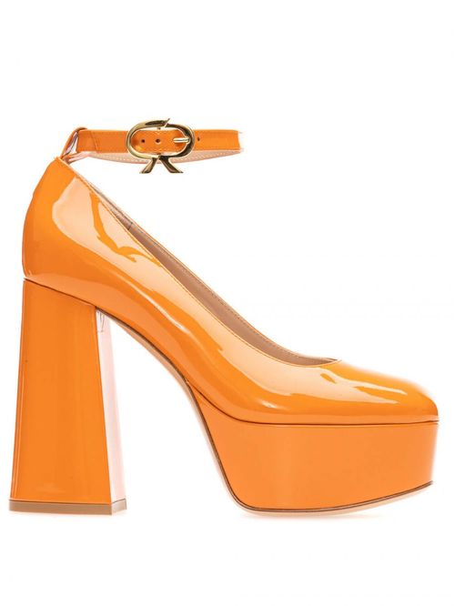 Pantofi Vernice cu toc gros