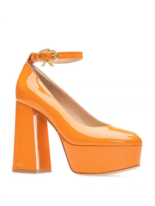 Pantofi Vernice cu toc gros