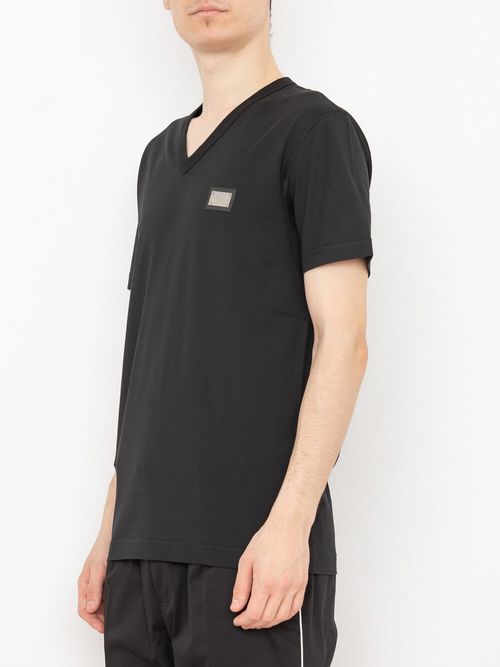 Tricou cu placă logo
