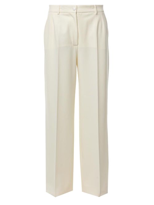 Pantaloni albi drepți