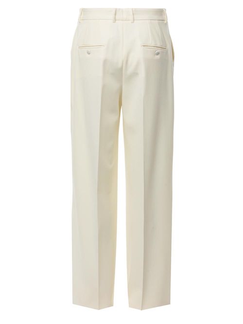 Pantaloni albi drepți