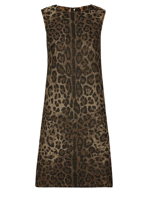 Rochie midi jacquard cu imprimeu