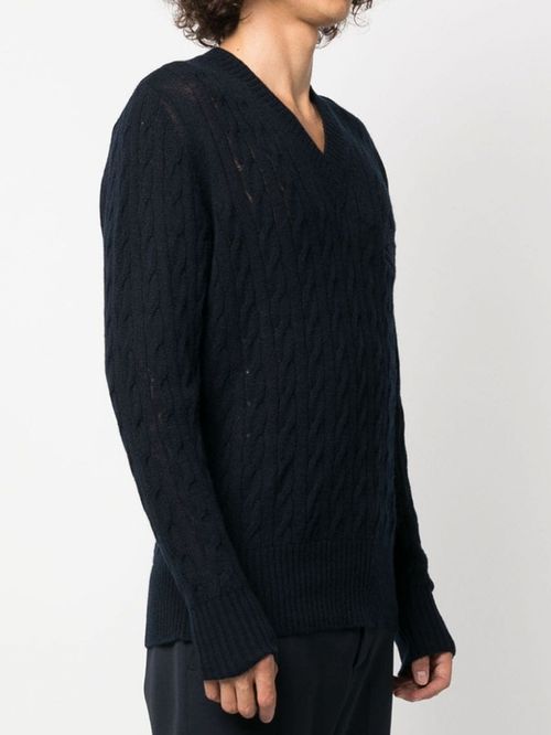 Pulover tricotat cu logo brodat