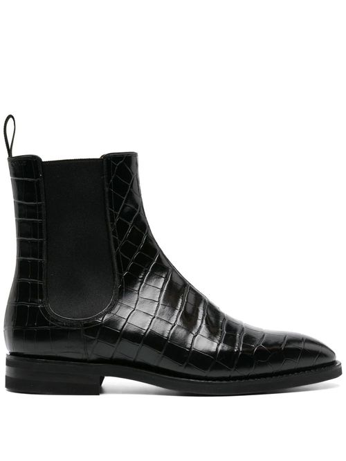 Ghete negre din piele
