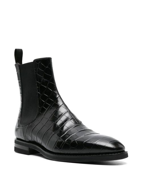 Ghete negre din piele