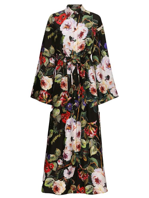 Rochie caftan garden print