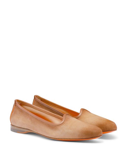 Pantofi-slip-on bej-roze