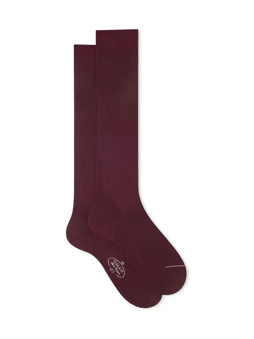 Soșete înalte burgundy