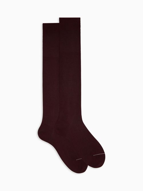 Soșete înalte burgundy