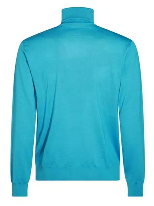 Pulover bleu tricotat