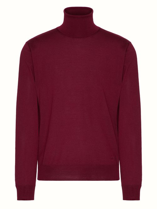 Pulover burgundy tricotat