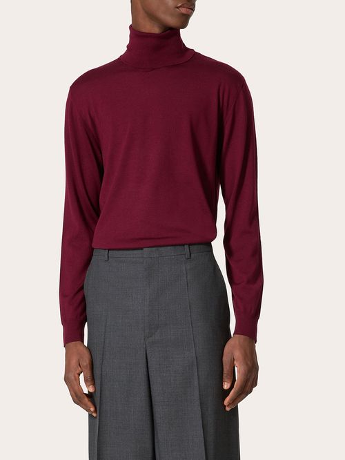 Pulover burgundy tricotat
