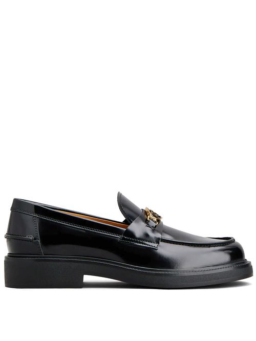 Pantofi loafers logo auriu