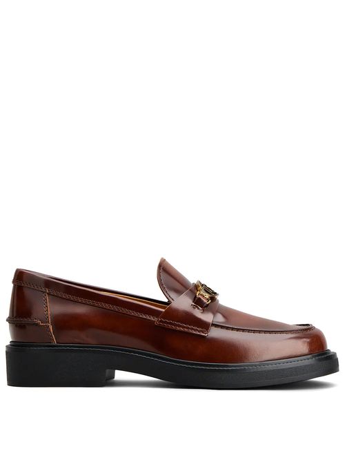 Pantofi loafers maro cu logo
