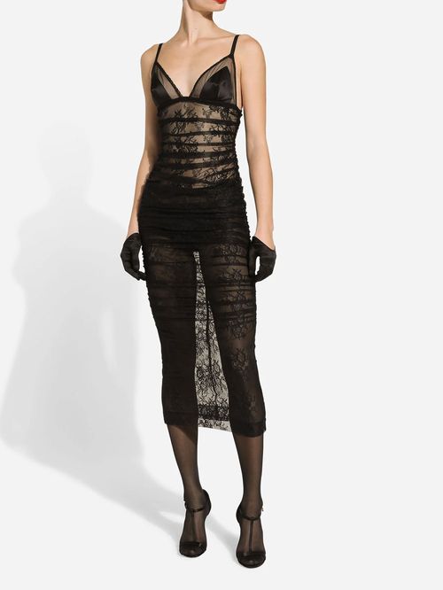 Rochie midi dantelă