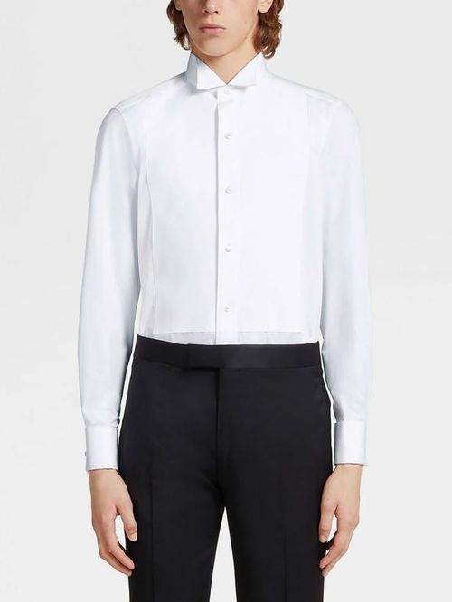 Cămașă albă cu plastron