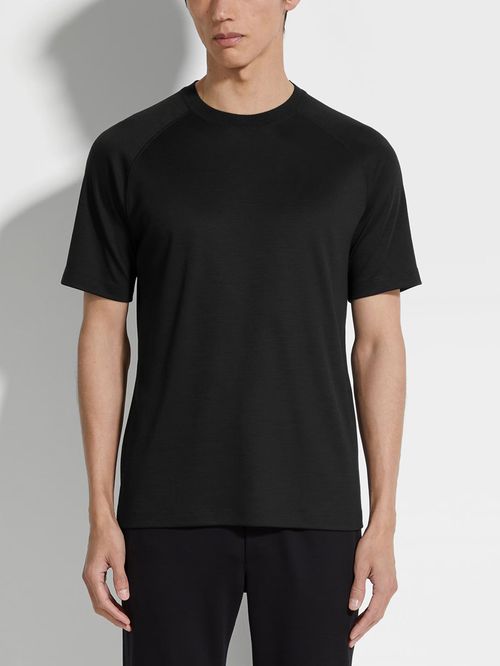 Tricou lână negru