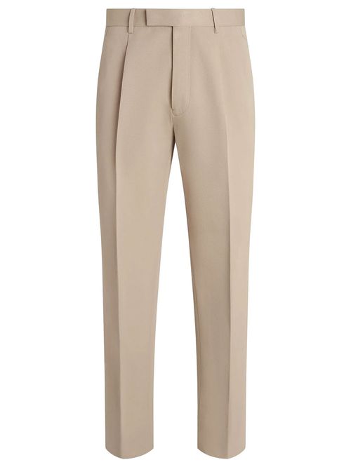 Pantaloni bej din lână
