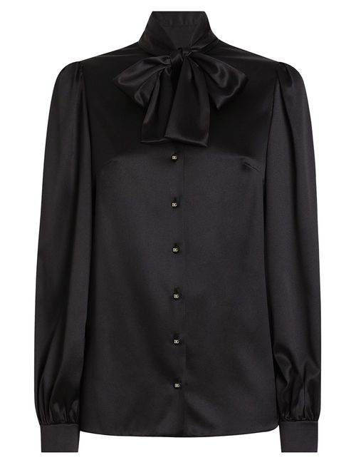 Bluză neagră satin