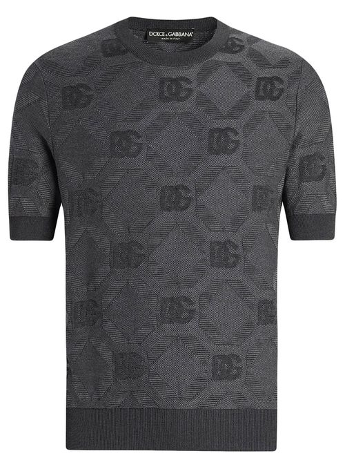 Tricou jacquard tricotat