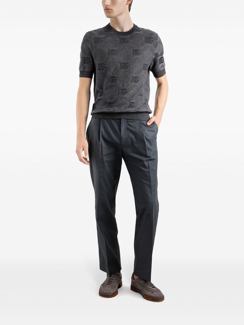 Tricou jacquard tricotat