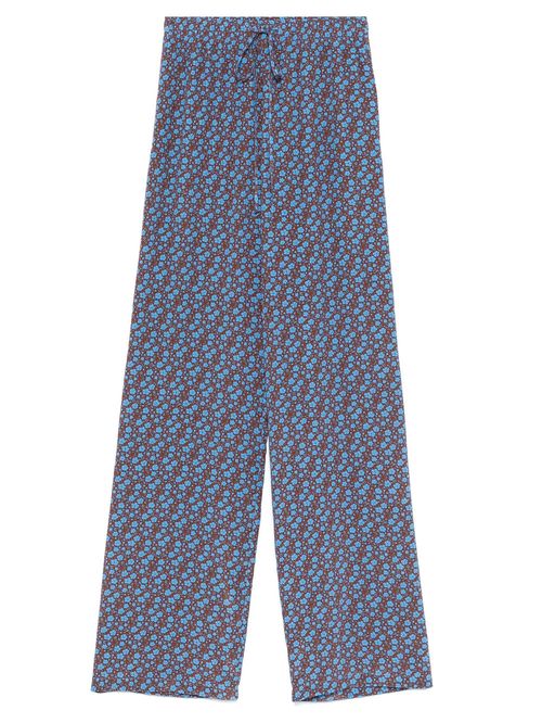 Pantaloni din mătase cu imprimeu