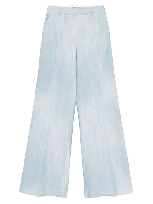Pantaloni twill print denim