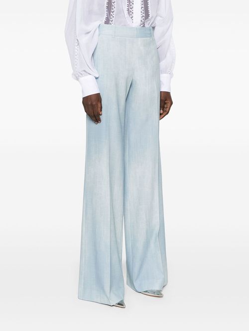 Pantaloni twill print denim