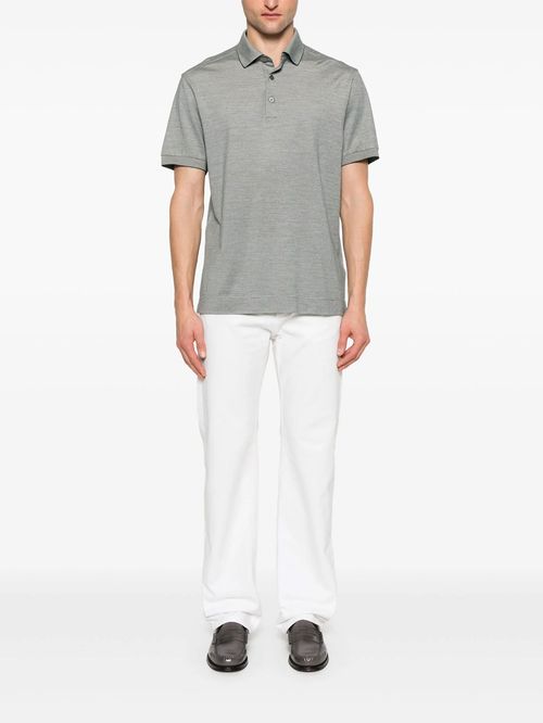 Tricou polo gri