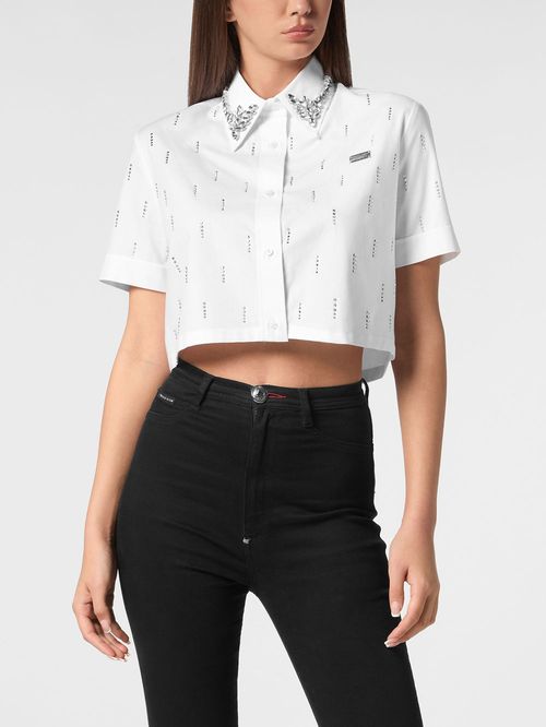 Bluză crop SS Strass