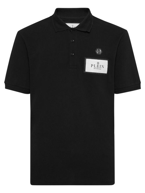 Tricou polo negru SS Label