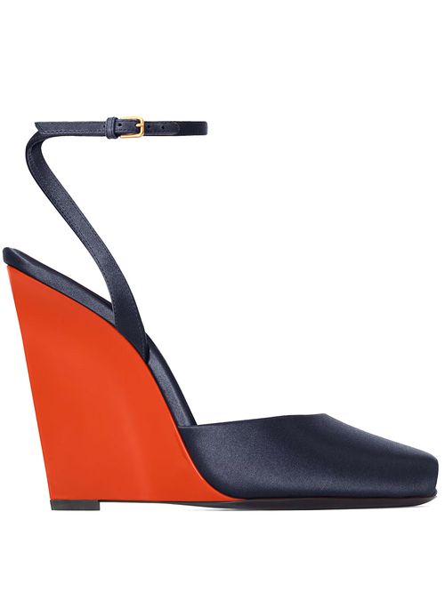 Sandale satinate navy La Scandale