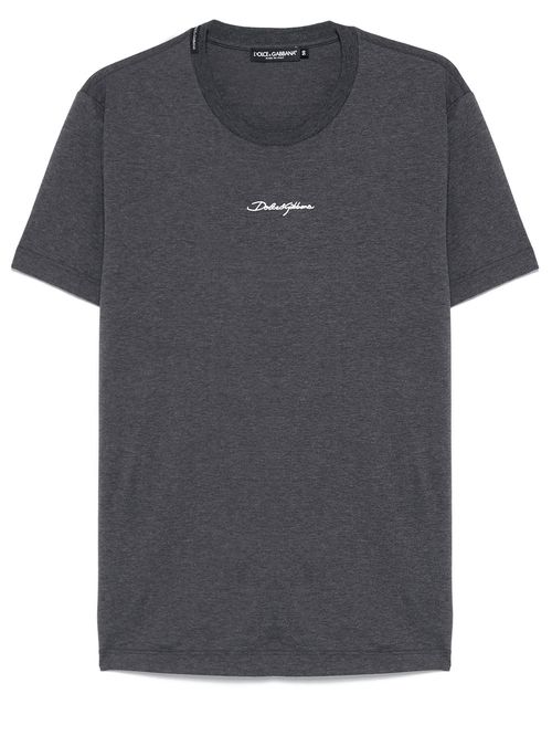 Tricou gri cu logo