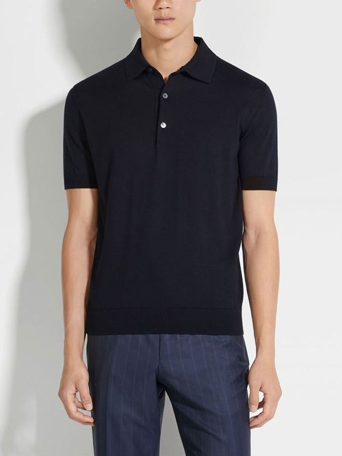 Tricou polo navy
