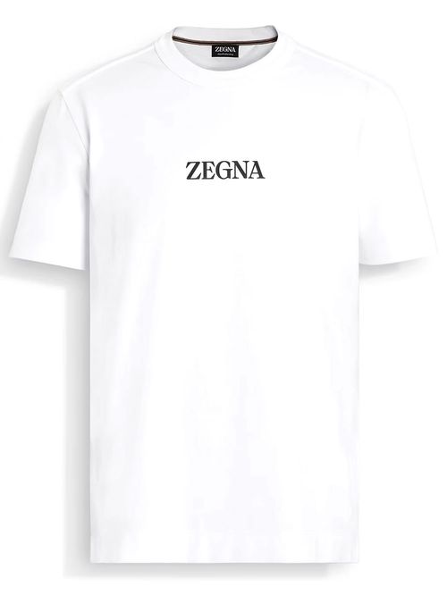 Tricou alb logo Zegna