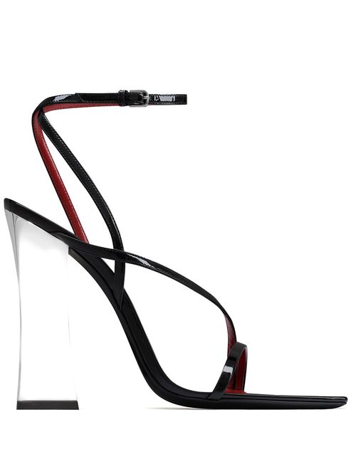 Sandale Zora piele lăcuită 11 cm