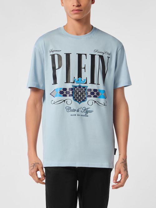 Tricou bleu SS Plein Stemma