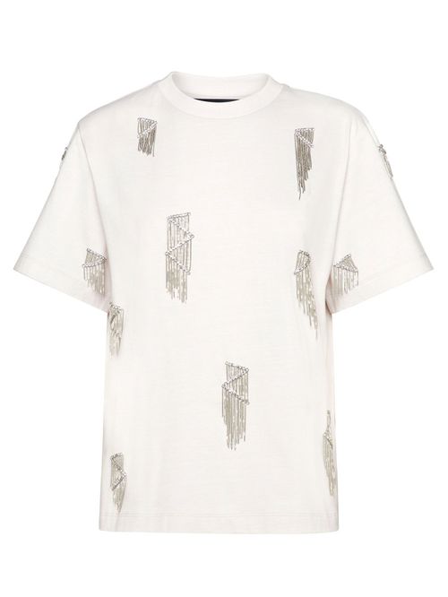Tricou bej SS Fringe