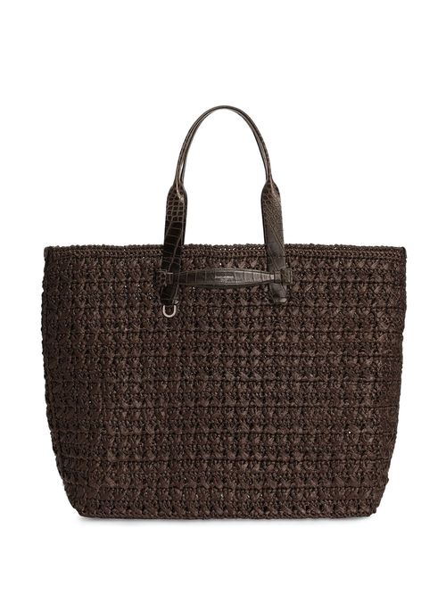 Geantă shopper din rafie împletită