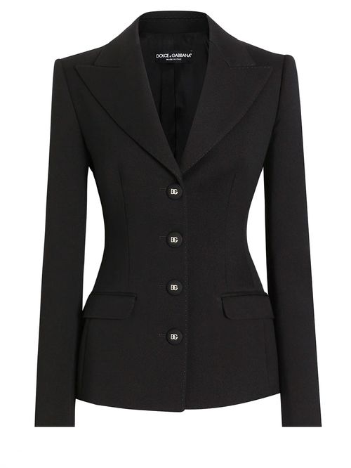 Sacou negru cambrat
