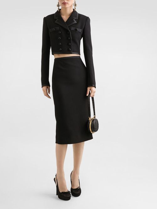 Sacou cropped negru