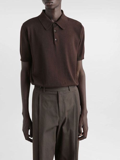 Tricou polo maro