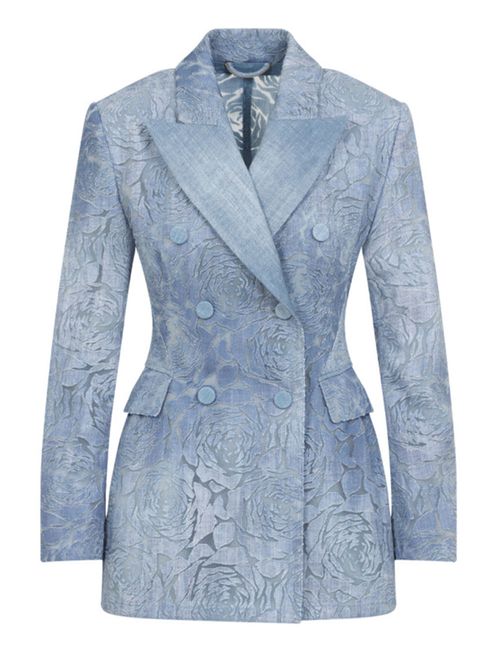 Sacou bleu vâscoză devoré