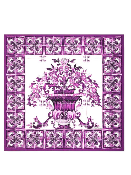 Eșarfă cu print Majolica