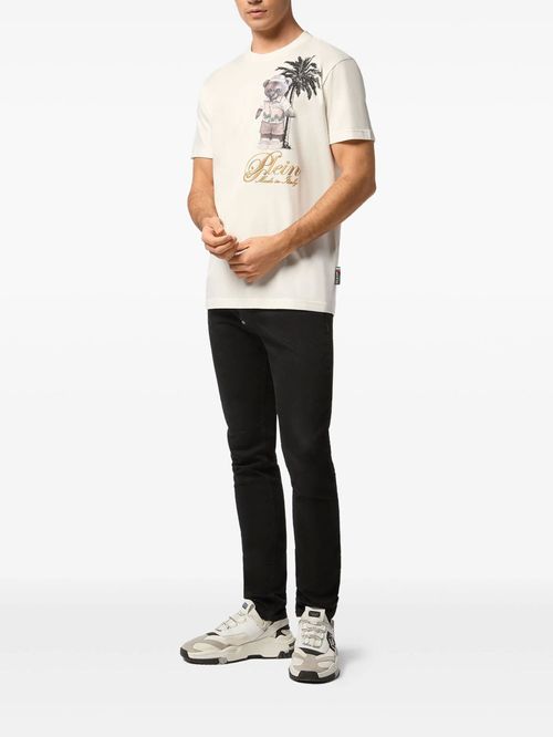 Tricou bej cu imprimeu