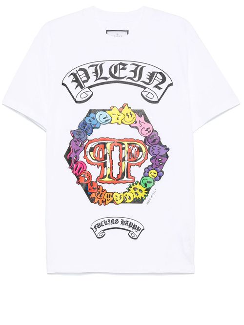 Tricou alb imprimeu frontal