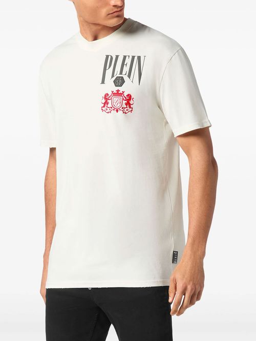 Tricou alb cu logo